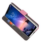 Estuche de billetera para XiaoMi Redmi Note 6 Pro Pink