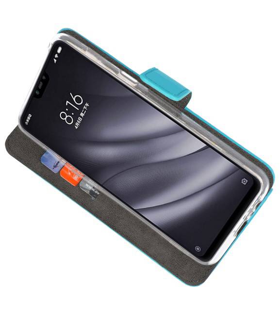 Wallet Cases Hülle für XiaoMi Mi 8 Lite Blue