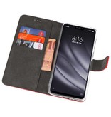 Funda Cartera para XiaoMi Mi 8 Lite Rojo