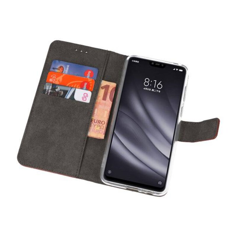 Wallet Cases Case for XiaoMi Mi 8 Lite Brown