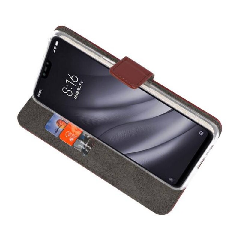 Wallet Cases Case for XiaoMi Mi 8 Lite Brown
