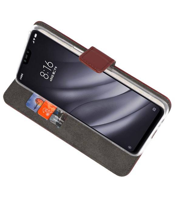 Wallet Cases Case for XiaoMi Mi 8 Lite Brown