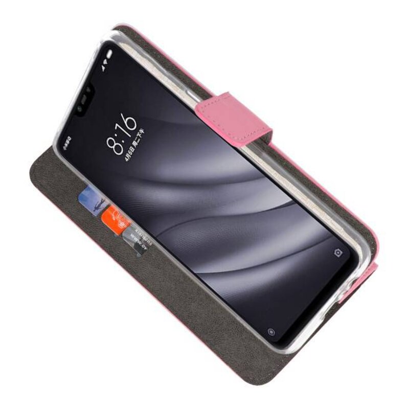 Funda Cartera para XiaoMi Mi 8 Lite Rosa