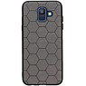 Estuche rígido hexagonal para Samsung Galaxy A6 2018 gris