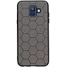 Étui rigide hexagonal pour Samsung Galaxy A6 2018 gris