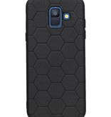 Hexagon Hard Case voor Samsung Galaxy A6 2018 Zwart