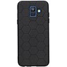 Estuche rígido hexagonal para Samsung Galaxy A6 2018 negro