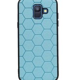 Hexagon Hard Case for Samsung Galaxy A6 2018 Blue