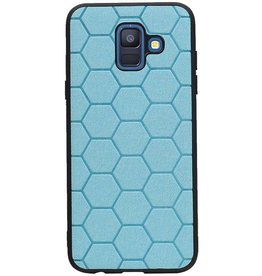 Hexagon Hard Case for Samsung Galaxy A6 2018 Blue
