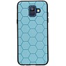 Hexagon Hard Case for Samsung Galaxy A6 2018 Blue