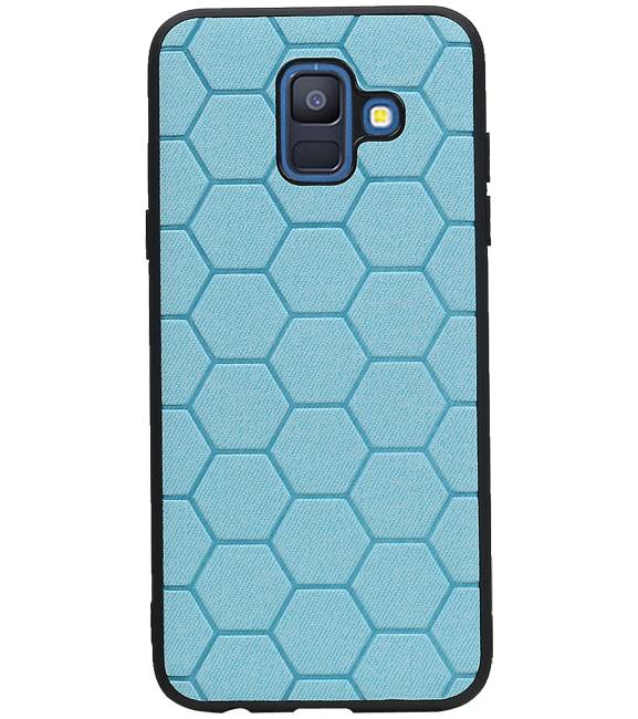 Hexagon Hard Case for Samsung Galaxy A6 2018 Blue