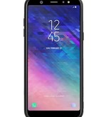 Étui rigide hexagonal pour Samsung Galaxy A6 Plus 2018, noir