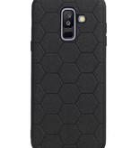 Hexagon Hard Case voor Samsung Galaxy A6 Plus 2018 Zwart