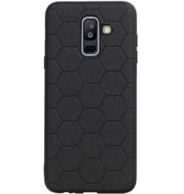 Hexagon Hard Case voor Samsung Galaxy A6 Plus 2018 Zwart