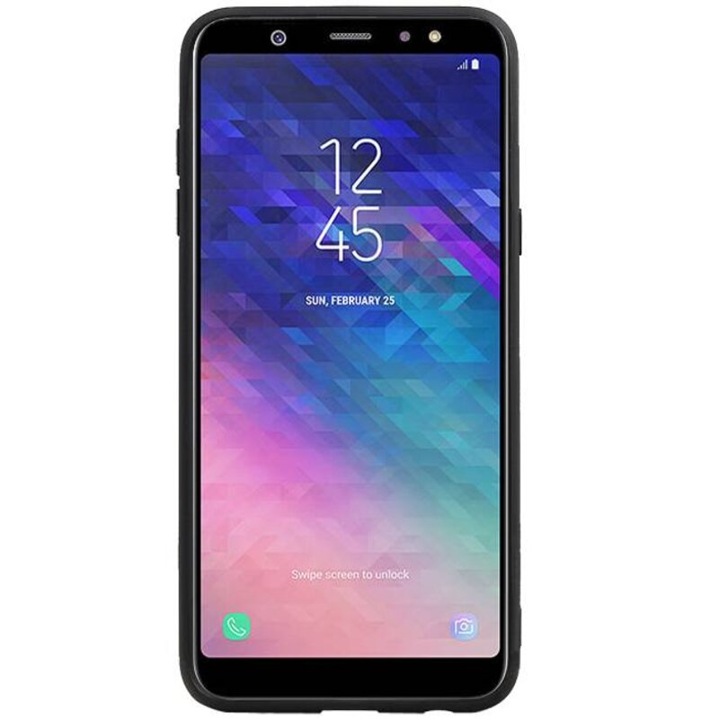 Estuche rígido hexagonal para Samsung Galaxy A6 Plus 2018 azul