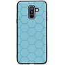 Hexagon Hard Case voor Samsung Galaxy A6 Plus 2018 Blauw