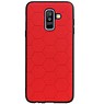 Hexagon Hard Case til Samsung Galaxy A6 Plus 2018 Red