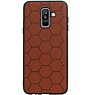 Hexagon Hard Case voor Samsung Galaxy A6 Plus 2018 Bruin