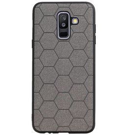 Hexagon Hard Case til Samsung Galaxy A6 Plus 2018 Grå