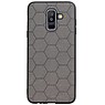 Hexagon Hard Case für Samsung Galaxy A6 Plus 2018 Grau