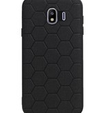 Étui rigide hexagonal pour Samsung Galaxy J4 noir