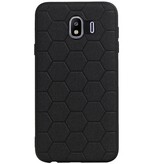 Hexagon Hard Case voor Samsung Galaxy J4 Zwart