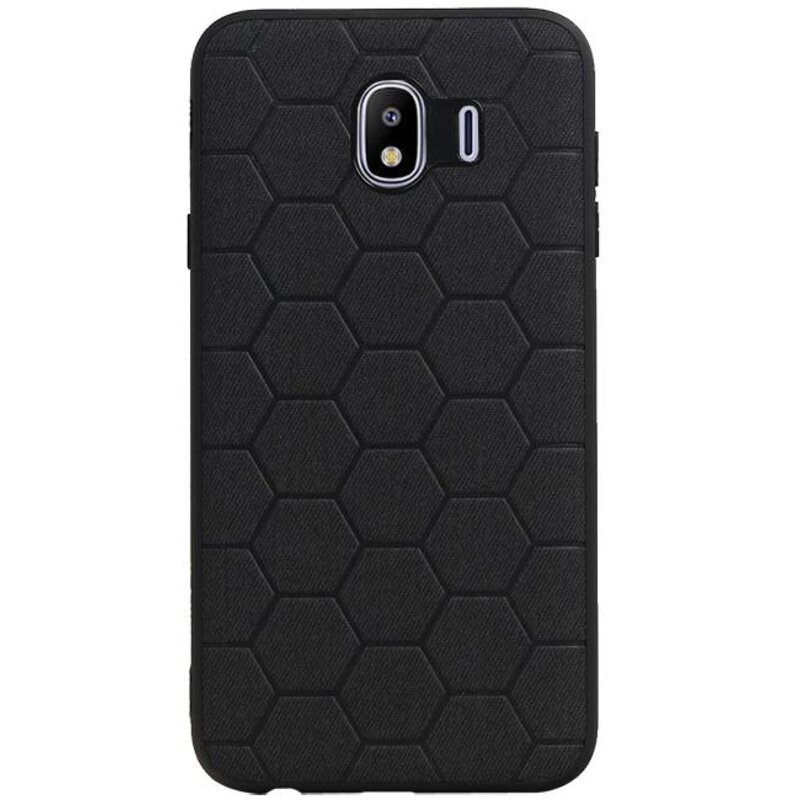 Hexagon Hard Case voor Samsung Galaxy J4 Zwart