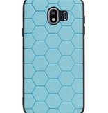 Hexagon Hard Case für Samsung Galaxy J4 Blue