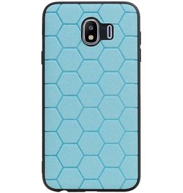 Étui rigide hexagonal pour Samsung Galaxy J4 bleu