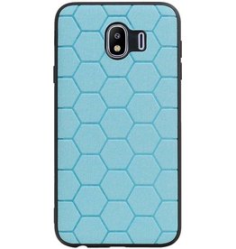 Hexagon Hard Case für Samsung Galaxy J4 Blue