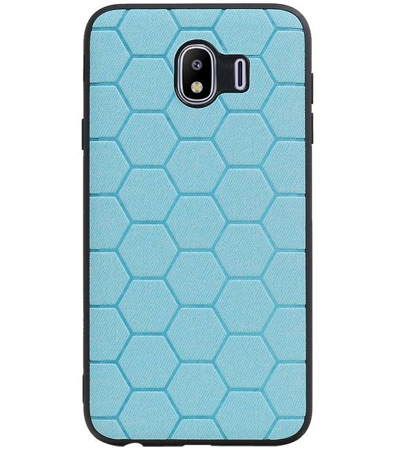 Hexagon Hard Case for Samsung Galaxy J4 Blue