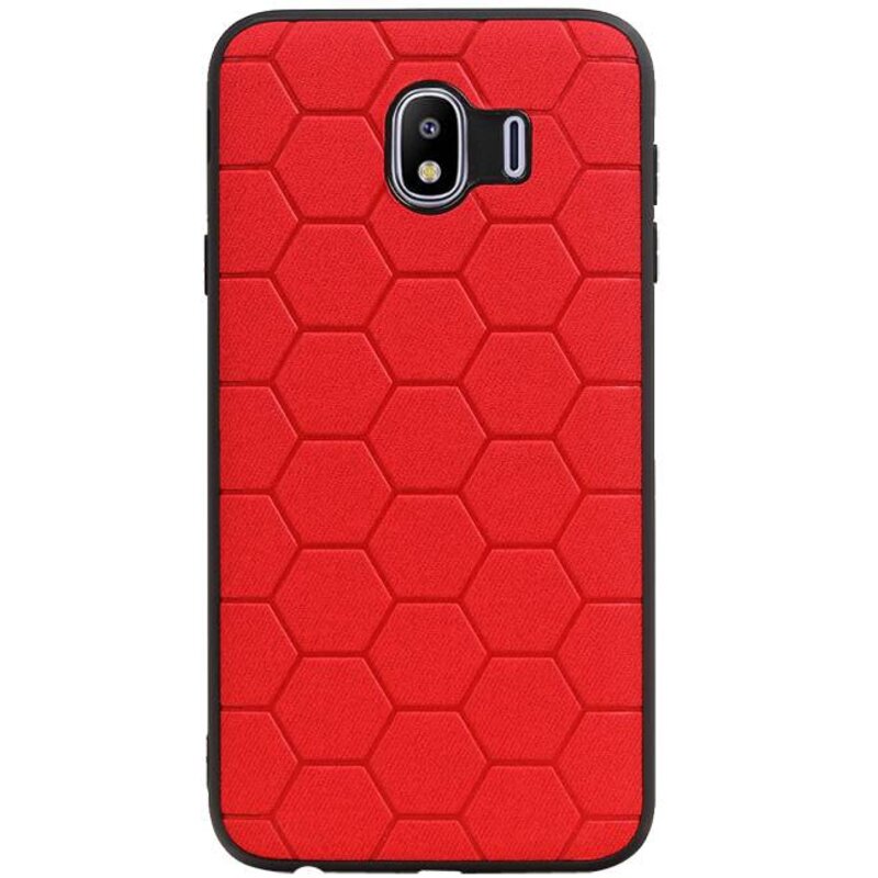 Hexagon Hard Case für Samsung Galaxy J4 Rot