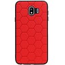 Estuche rígido hexagonal para Samsung Galaxy J4 rojo