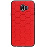 Étui rigide hexagonal pour Samsung Galaxy J4 rouge