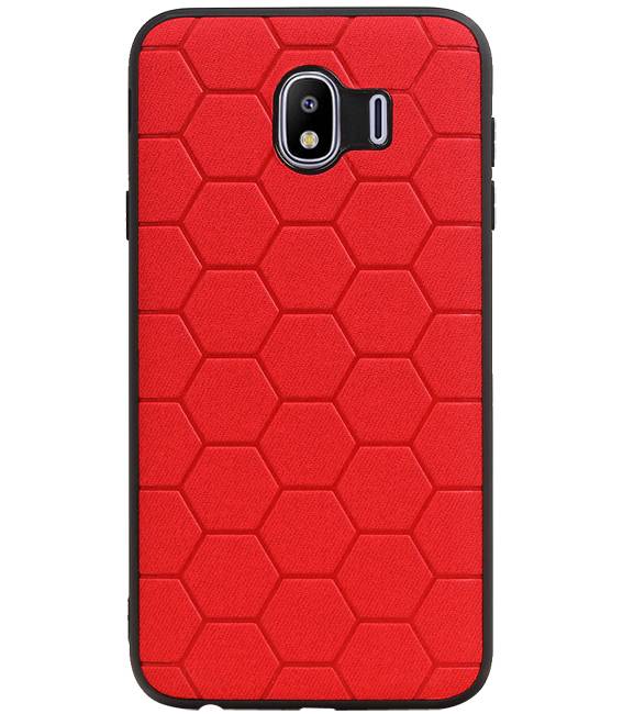 Hexagon Hard Case für Samsung Galaxy J4 Rot