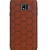 Hexagon Hard Case for Samsung Galaxy J4 Brown