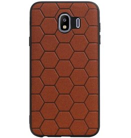Hexagon Hard Case für Samsung Galaxy J4 Braun
