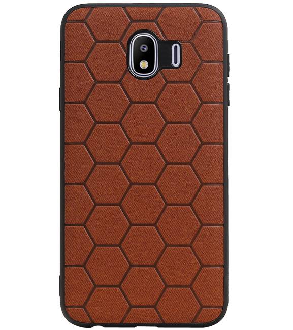 Custodia rigida esagonale per Samsung Galaxy J4 Brown