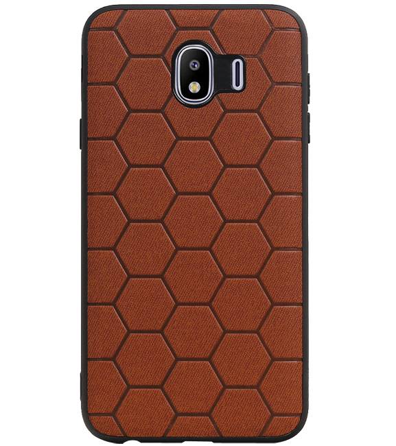Hexagon Hard Case for Samsung Galaxy J4 Brown