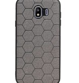 Hexagon Hard Case for Samsung Galaxy J4 Gray