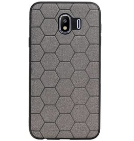 Étui rigide hexagonal pour Samsung Galaxy J4 gris