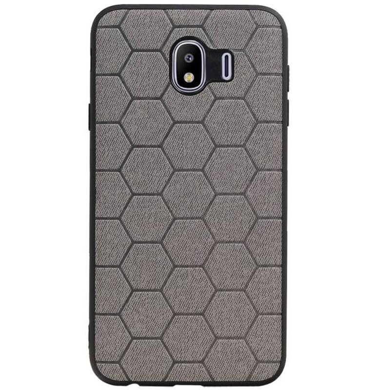 Hexagon Hard Case voor Samsung Galaxy J4 Grijs