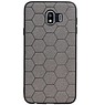 Étui rigide hexagonal pour Samsung Galaxy J4 gris