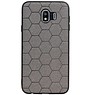 Hexagon Hard Case für Samsung Galaxy J4 Grau