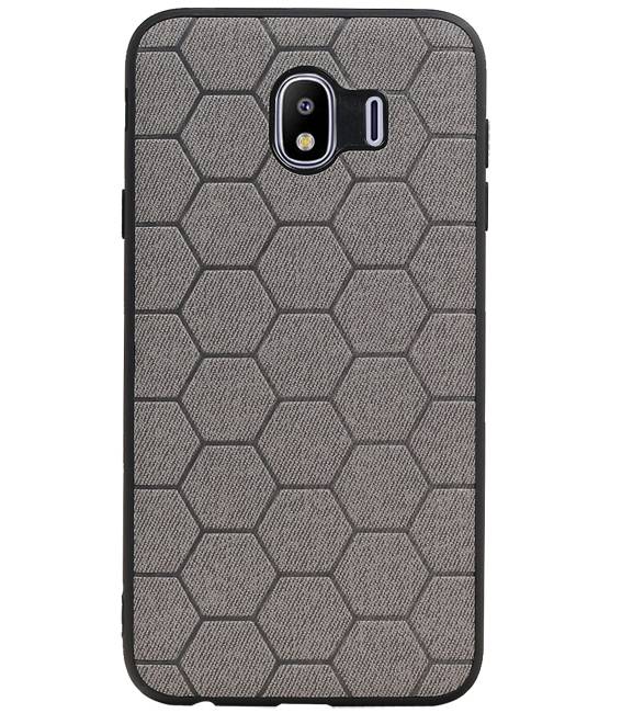 Étui rigide hexagonal pour Samsung Galaxy J4 gris