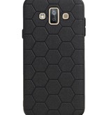 Estuche rígido hexagonal para Samsung Galaxy J7 Duo negro