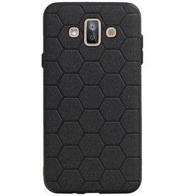 Étui rigide hexagonal pour Samsung Galaxy J7 Duo Noir