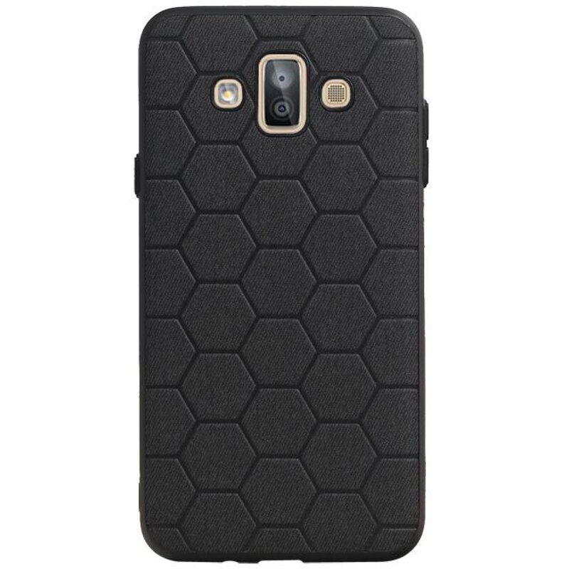 Étui rigide hexagonal pour Samsung Galaxy J7 Duo Noir