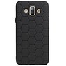 Étui rigide hexagonal pour Samsung Galaxy J7 Duo Noir