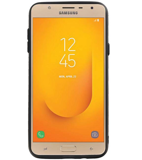 Étui rigide hexagonal pour Samsung Galaxy J7 Duo Noir